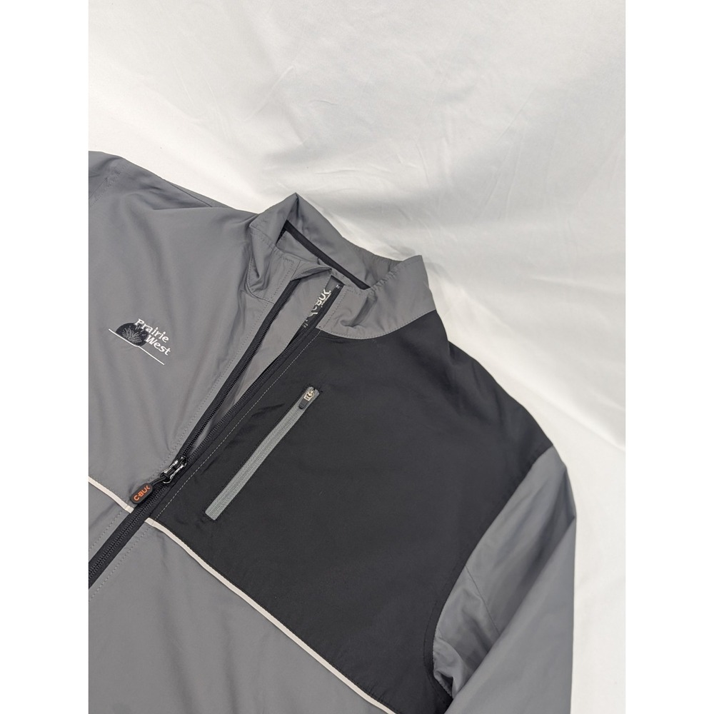 CUTTER BUCK CB Prairie West Golf  ZipUp Windbreaker Gray‎ M Water Wind Resistant